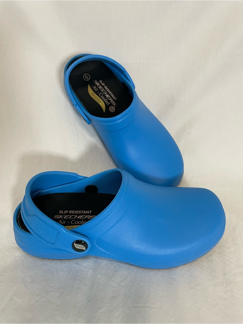 Skechers Work Arch Fit Riverbound slip-resistant clog Sz 6, Heel Strap, like new